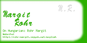 margit rohr business card